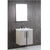Bellaterra Home 500822-24 24" Single Wall Mounted Vanity in Gray Pine with White Ceramic Countertop and Integrated Sink