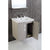 Bellaterra Home 500822-24 24" Single Wall Mounted Vanity in Gray Pine with White Ceramic Countertop and Integrated Sink