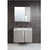 Bellaterra Home 500822-36 36" Single Wall Mounted Vanity in Gray Pine with White Ceramic Countertop and Integrated Sink