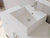 Cambridge Plumbing 8116W 48" Single Bathroom Vanity in White with White Porcelain Top and Vessel Sink, Matching Mirror, Countertop and Vessel Sink
