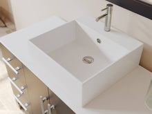 Load image into Gallery viewer, Cambridge Plumbing 8116 48&quot; Single Bathroom Vanity in Espresso with White Porcelain Top and Vessel Sink, Matching Mirror, Countertop and Vessel SInk