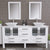 Cambridge Plumbing 8119XLWF 72" Double Bathroom Vanity in White with White Porcelain Top and Vessel Sinks, Matching Mirrors, Rendered