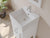 Cambridge Plumbing 8137W 18" Single Bathroom Vanity in White with White Porcelain Top and Vessel Sink, Matching Mirror Sink