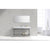 KUBEBATH Cisco AC60S 60" Single Bathroom Vanity in Chrome with White Acrylic Composite, Integrated Sink, Rendered Front View