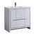 KUBEBATH Dolce AD636GW 36" Single Bathroom Vanity in High Gloss White with White Quartz, Rectangle Sink, Angled View