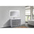 KUBEBATH Dolce AD648SHG 48" Single Bathroom Vanity in Ash Gray with White Quartz, Rectangle Sink, Rendered Angled View