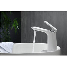 Load image into Gallery viewer, KUBEBATH Aqua Adatto AFB1639WH Single Lever Bathroom Faucet in Chrome and White, View 4