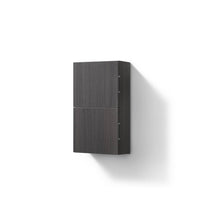 Load image into Gallery viewer, KUBEBATH Bliss ALT24-GO 14&quot; Wall Mount Bathroom Side Linen Cabinet in Gray Oak, Angled View