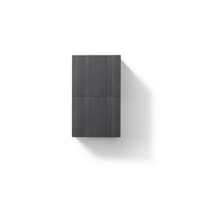 Load image into Gallery viewer, KUBEBATH Bliss ALT24-HGGO 14&quot; Wall Mount Bathroom Side Linen Cabinet in High Gloss Gray Oak, Front View