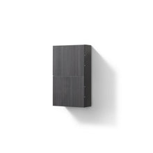 Load image into Gallery viewer, KUBEBATH Bliss ALT24-HGGO 14&quot; Wall Mount Bathroom Side Linen Cabinet in High Gloss Gray Oak, Angled View