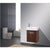 KUBEBATH Bliss BSL18-WNT 18" Single Wall Mount Bathroom Vanity in Walnut with White Acrylic Composite, Integrated Sink, Rendered Bathroom View