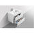 KUBEBATH Bliss BSL30-GW 30" Single Wall Mount Bathroom Vanity in High Gloss White with White Acrylic Composite, Integrated Sink, Open Drawers