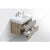 KUBEBATH Bliss BSL36-NW 36" Single Wall Mount Bathroom Vanity in Nature Wood with White Acrylic Composite, Integrated Sink, Open Drawers