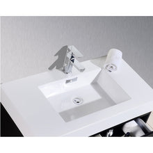 Load image into Gallery viewer, KUBEBATH Bliss BSL40-BK 40&quot; Single Wall Mount Bathroom Vanity in Black with White Acrylic Composite, Integrated Sink, Countertop Closeup