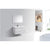 KUBEBATH Bliss BSL40-GW 40" Single Wall Mount Bathroom Vanity in High Gloss White with White Acrylic Composite, Integrated Sink, Rendered Angled View