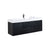 KUBEBATH Bliss BSL60S-BK 60" Single Wall Mount Bathroom Vanity in Black with White Acrylic Composite, Integrated Sink, Angled View