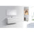 KUBEBATH Bliss BSL60S-GW 60" Single Wall Mount Bathroom Vanity in High Gloss White with White Acrylic Composite, Integrated Sink, Rendered Angled View