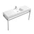 KUBEBATH Haus CH60S 60" Single Bathroom Vanity in Chrome with White Acrylic Composite, Integrated Sink, Angled View