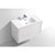 KUBEBATH De Lusso DL36-GW 36" Single Wall Mount Bathroom Vanity in High Gloss White with White Acrylic Composite, Integrated Sink, Top Angled View