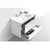 KUBEBATH De Lusso DL36-GW 36" Single Wall Mount Bathroom Vanity in High Gloss White with White Acrylic Composite, Integrated Sink, Open Drawers