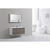 KUBEBATH De Lusso DL48D-HGASH 48" Double Wall Mount Bathroom Vanity in Ash Gray with White Acrylic Composite, Integrated Sinks, Rendered Angled View