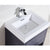 KUBEBATH Bliss FMB24-GO 24" Single Bathroom Vanity in Black with Gray Oak Acrylic Composite, Integrated Sink, Countertop Closeup