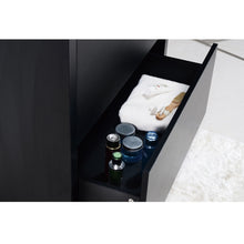 Load image into Gallery viewer, KUBEBATH Bliss FMB40-BK 40&quot; Single Bathroom Vanity in Black with White Acrylic Composite, Integrated Sink, Open Drawer Closeup