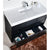 KUBEBATH Bliss FMB48-BK 48" Single Bathroom Vanity in Black with White Acrylic Composite, Integrated Sink, Open Drawers
