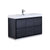 KUBEBATH Bliss FMB60S-GO 60" Single Bathroom Vanity in Gray Oak with White Acrylic Composite, Integrated Sink, Angled View