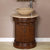 SILKROAD EXCLUSIVE HYP-0160-T-24_S29B 24" Single Bathroom Vanity in English Chestnut with Travertine Top and Vessel Sink Included, Front View