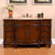 SILKROAD EXCLUSIVE HYP-0277-T-UWC-60 60" Single Bathroom Vanity in Brazilian Rosewood with Travertine, White Oval Sink, Front View