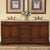 SILKROAD EXCLUSIVE HYP-0715-T-UIC-72 72" Double Bathroom Vanity in Red Chestnut with Travertine, Ivory Oval Sinks, Front View