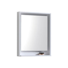 Load image into Gallery viewer, KUBEBATH Bosco KB24GW-M 24&quot; Framed Mirror in High Gloss White, Angled View