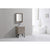 KUBEBATH Bosco KB24NW 24" Single Bathroom Vanity in Nature Wood with Cream Quartz, Rectangle Sink, Rendered Angled View