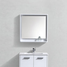 Load image into Gallery viewer, KUBEBATH Bosco KB30GW-M 30&quot; Framed Mirror in High Gloss White, Rendered Front View
