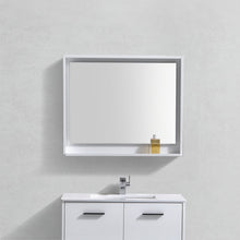 Load image into Gallery viewer, KUBEBATH Bosco KB36GW-M 36&quot; Framed Mirror in High Gloss White, Front View