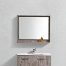 Load image into Gallery viewer, KUBEBATH Bosco KB36NW-M 36&quot; Framed Mirror in Nature Wood, Front View