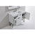 KUBEBATH Bosco KB48GW 48" Single Bathroom Vanity in High Gloss White with Cream Quartz, Rectangle Sink, Open Door and Drawers
