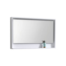Load image into Gallery viewer, KUBEBATH Bosco KB48GW-M 48&quot; Framed Mirror in High Gloss White, Angled View