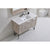 KUBEBATH Bosco KB48NW 48" Single Bathroom Vanity in Nature Wood with Cream Quartz, Rectangle Sink, Top Angled View