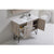 KUBEBATH Bosco KB48NW 48" Single Bathroom Vanity in Nature Wood with Cream Quartz, Rectangle Sink, Open Door and Drawers