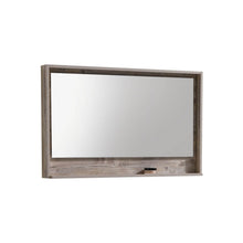 Load image into Gallery viewer, KUBEBATH Bosco KB48NW-M 48&quot; Framed Mirror in Nature Wood, Angled View