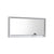 KUBEBATH Bosco KB60GW-M 60" Framed Mirror in High Gloss White, Angled View