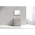 KUBEBATH Milano KFM30-NW 30" Single Bathroom Vanity in Nature Wood with White Acrylic Composite, Integrated Sink, Rendered Front View