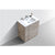 KUBEBATH Milano KFM30-NW 30" Single Bathroom Vanity in Nature Wood with White Acrylic Composite, Integrated Sink, Countertop Closeup