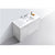KUBEBATH Milano KFM48S-GW 48" Single Bathroom Vanity in High Gloss White with White Acrylic Composite, Integrated Sink, Countertop Closeup