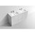 KUBEBATH Milano KFM60D-GW 60" Double Bathroom Vanity in High Gloss White with White Acrylic Composite, Integrated Sinks, Countertop Closeup