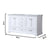 Lexora Dukes LD342260DADS000 60" Double Bathroom Vanity in White with White Carrara Marble, White Rectangle Sinks, Dimensions