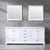 Lexora Dukes LD342280DADS000 80" Double Bathroom Vanity in White with White Carrara Marble, White Rectangle Sinks, Rendered with Mirrors