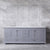 Lexora Dukes LD342284DBDS000 84" Double Bathroom Vanity in Dark Grey with White Carrara Marble, White Rectangle Sinks, Rendered Front View